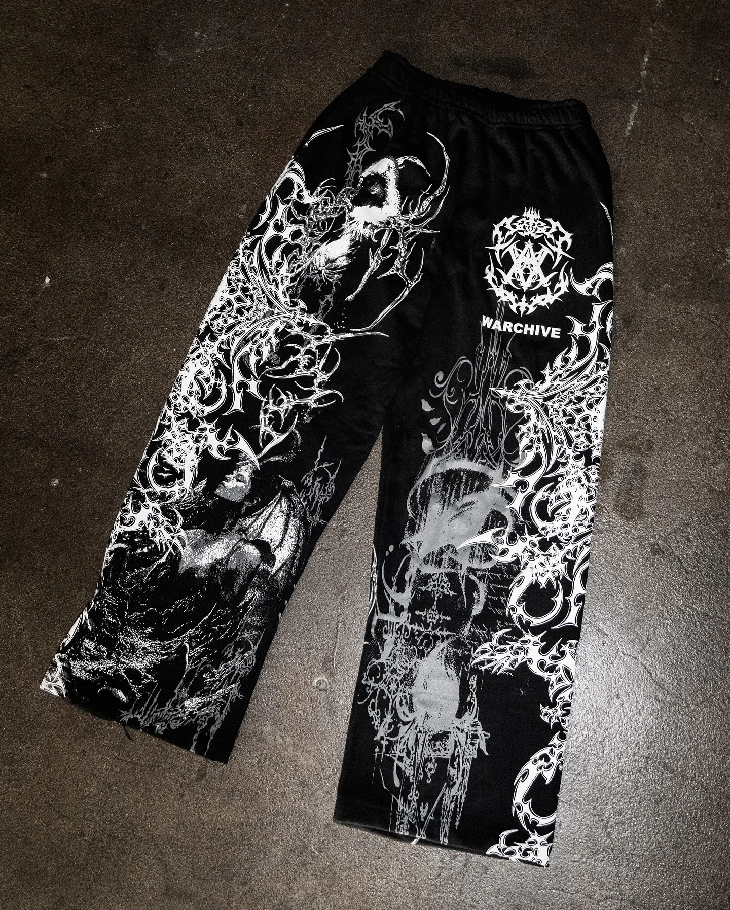 2026 Sommer Neue Y2K Retro Casual Hosen Engel und Teufel Direktdruck Bodenlange Hosen Übergroße Neutrale Modehosen – Detail 9