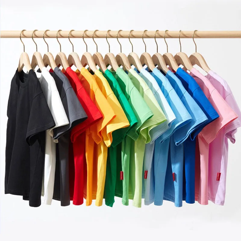 1pcs Summer Pure Cotton Boys Girl Solid Color Tees Fashion Top Childrens Short Sleeve Clothes T-shirts Child Loose Casual Tshirt