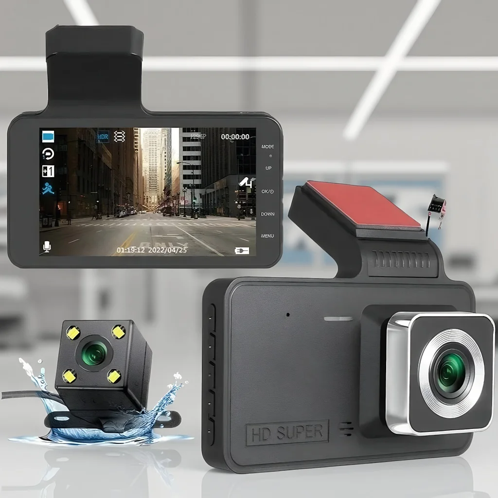 

Front and Rear Dash Cam - Dual Lens 1080P 4 Inch Car DVR with Night Vision & G-Sensor Cycle Recording
