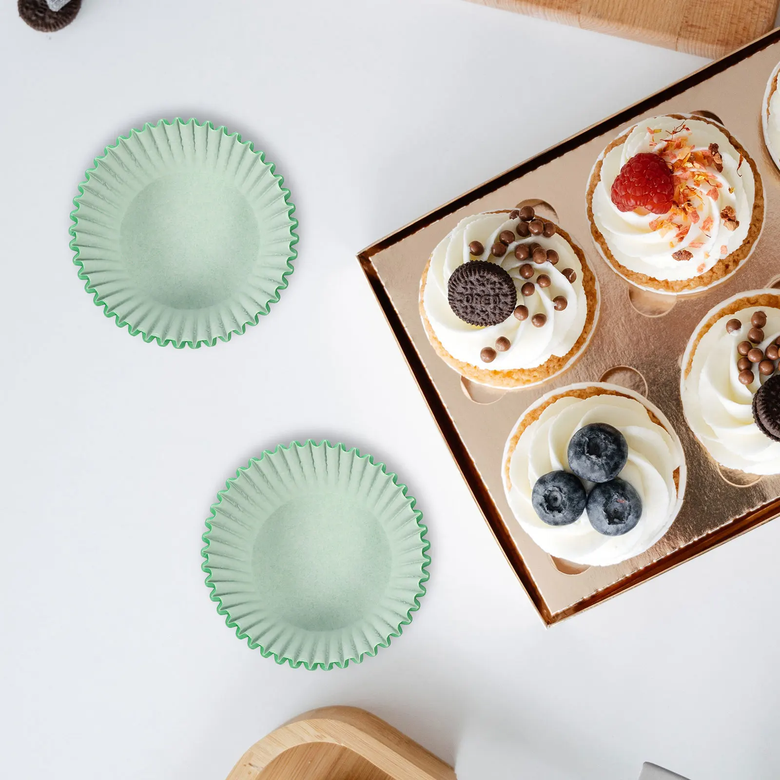 

100Pcs Colored Oil Paper Cupcake Liners Baking Cups for Wedding Baby Shower Birthday Party Muffin Holder Wrapper