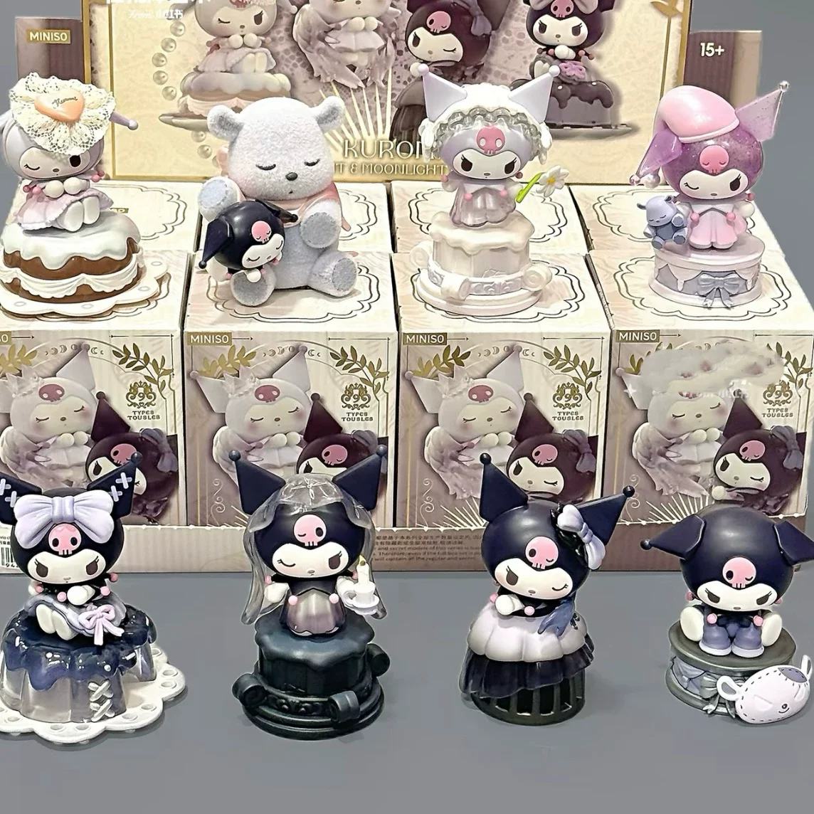 

New Kawaii Sanrio Kuromi Daytime Moon Blind Box Mystery Box Figure Cute Trend Desktop Dec Toy Doll Surprise Child Birthday Gift