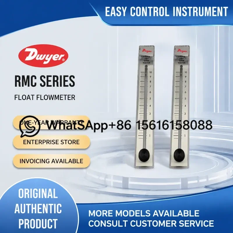 Dwyer RMC Series Acrylic Flowmeter Variable Area Gas Air Liquid Flow Meter RMC-101 to 108 SSV Industrial Precision Instrument