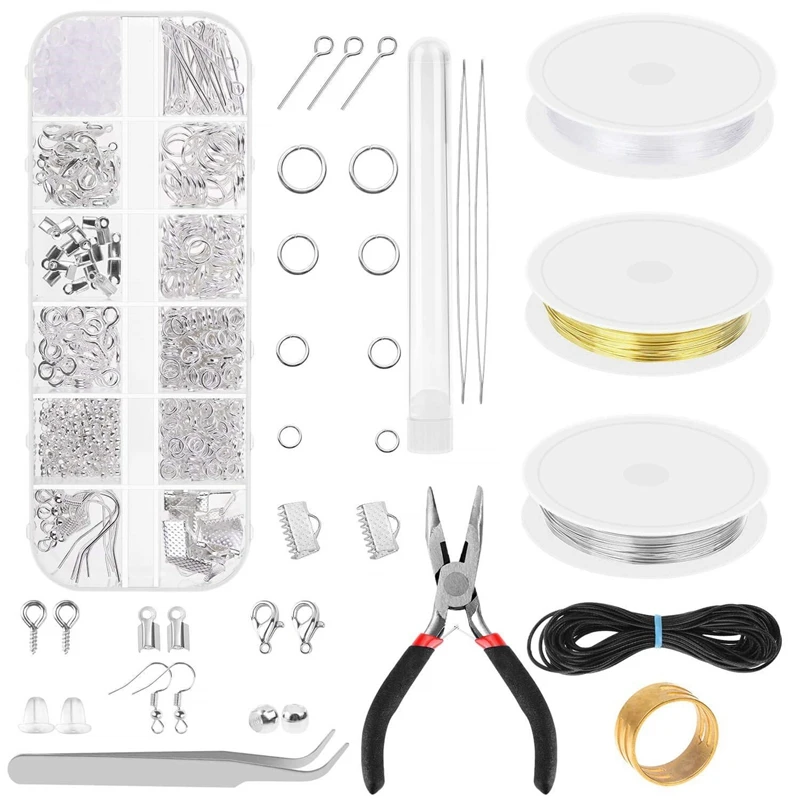 Jóias Fazendo e Reparação Kit Ferramentas, Beading Starter Set, Descobertas