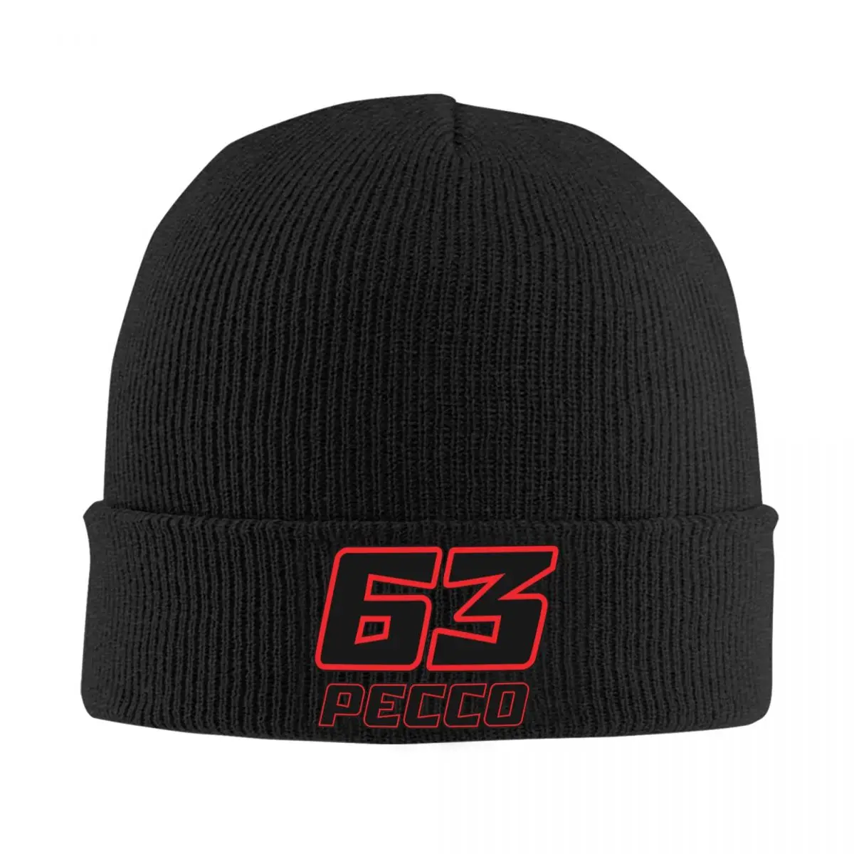 Pecco Bagnaia 63 2022 Warm Knitted Cap Hip Hop Bonnet Hat Autumn Winter Outdoor Beanies Hats for Men Women Adult