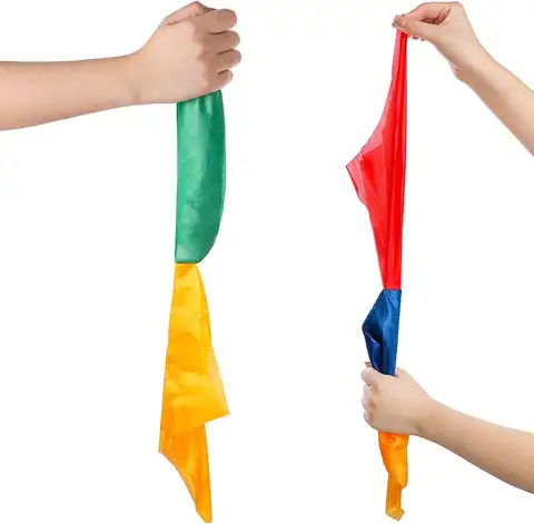 2pcs Magic Scarf Color Changing Hanky Props Scarf Handkerchief Hanky Street Magic Trick Props Gift for Kids Adult Party Favors