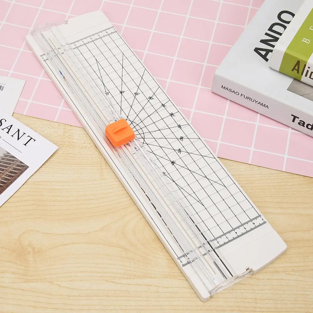 Plastic Base Paper Cutter with Scale Paper Guillotine Cutting Machine Paper Trimmer Blades Office Home Art Crafts Tools