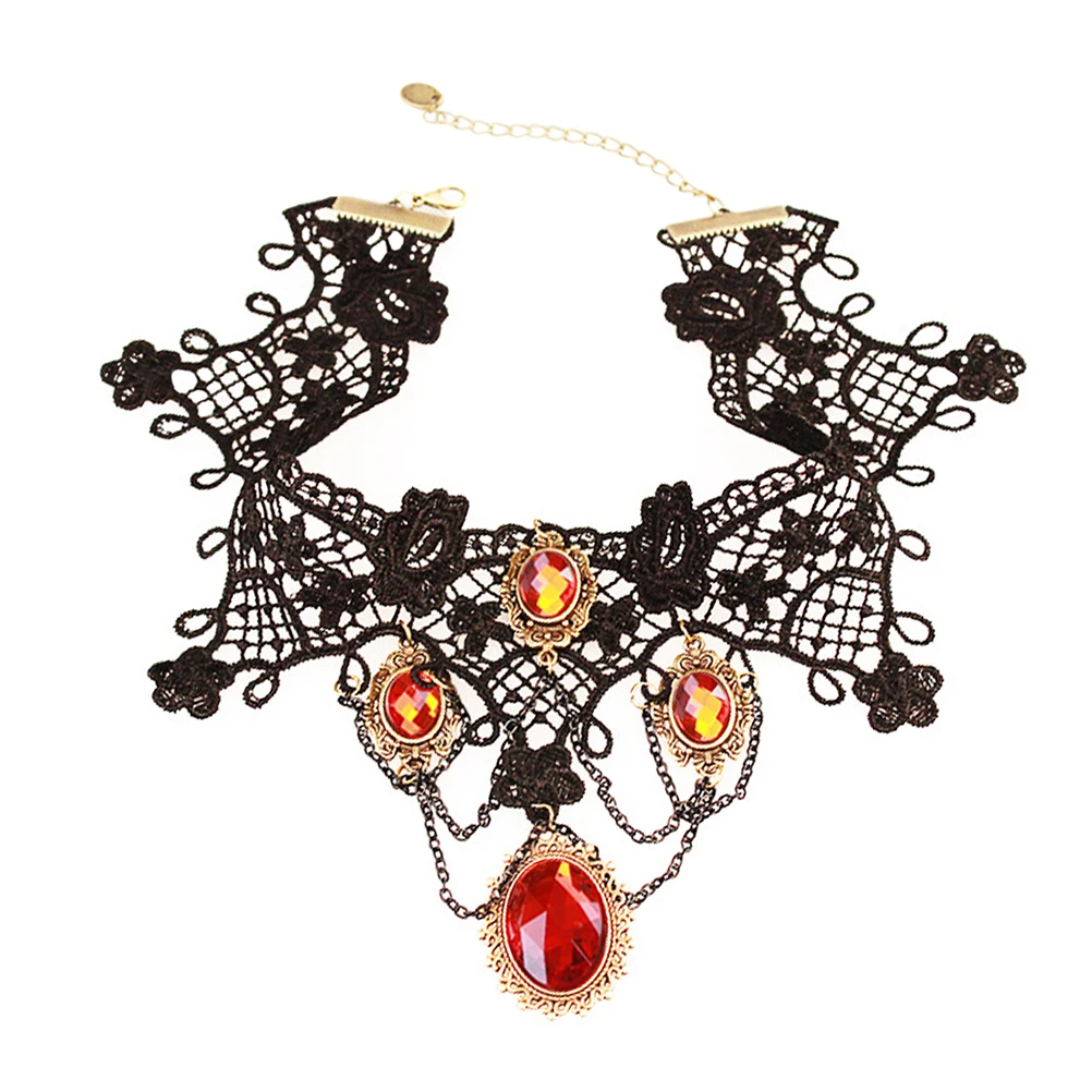 

Retro Choker Collar Necklaces Adjustable Neckpiece Acrylic Chokers for Women Collars Miss