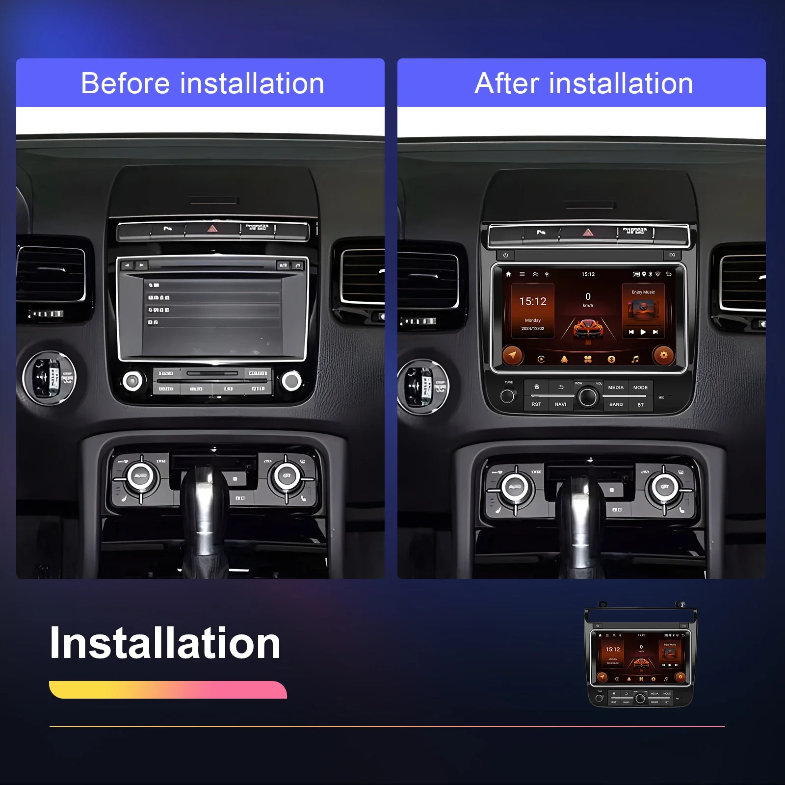 Wireless Carplay Android Auto Module For VW Volkswagen Touareg RNS850 2011-2015 Mirror Link AirPlay Box Recoder Car Accessories