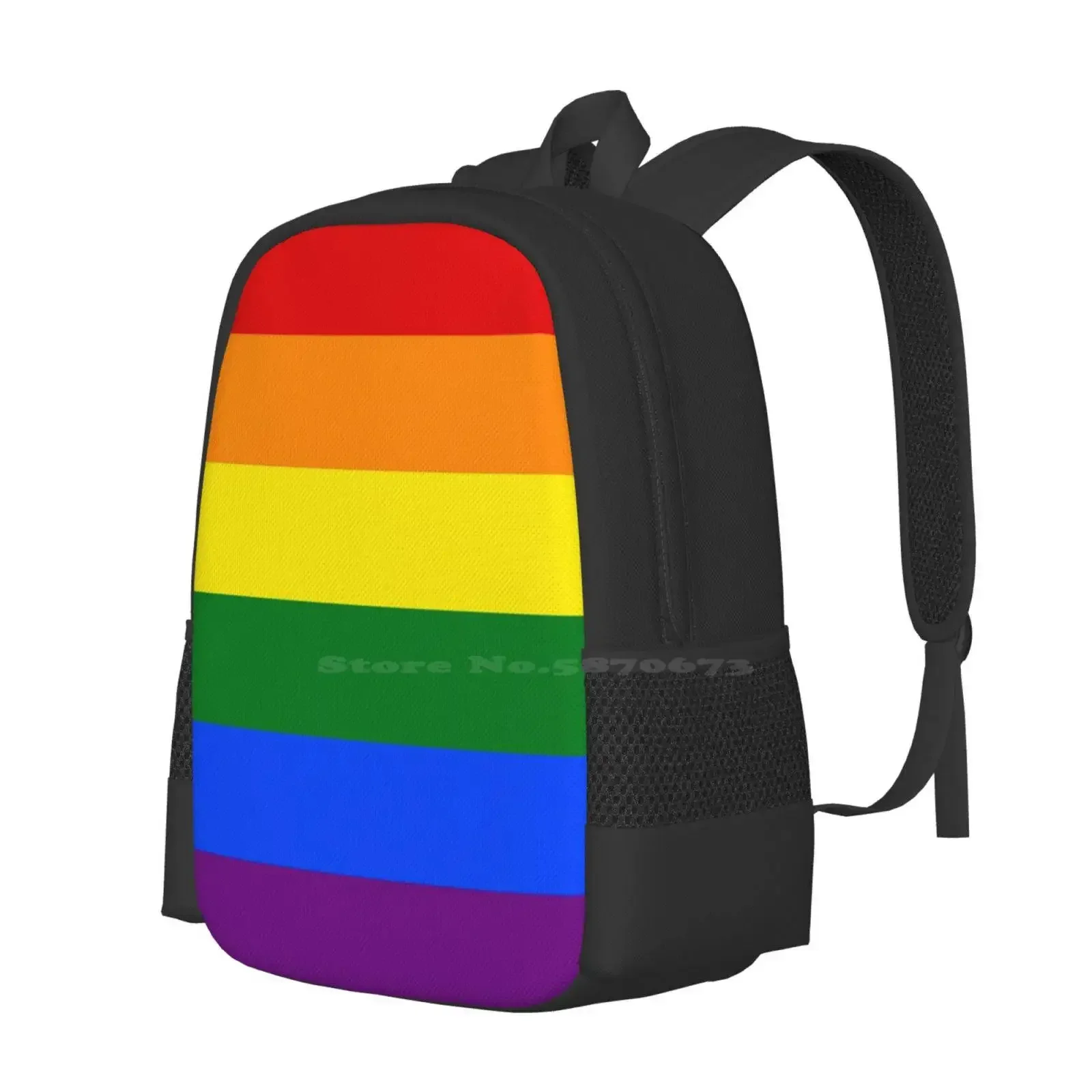 Gay Pride Rainbow Flag Backpacks For School Teenagers Girls Travel Bags Lgbtqia Lgbtqip Bisexual Pansexual Nonbinary Queer Dyke