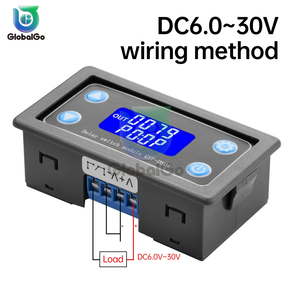 DC 6-30V LED Digital Time Delay Relay Module Programmable Timer Relay Control Switch Timing Trigger Cycle with Case for Indoor