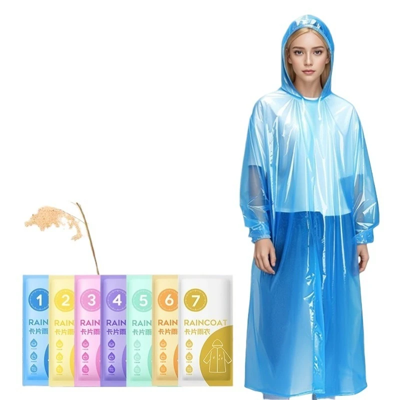 

Disposable Raincoat for Adults and Children S Style Thickened and Extended Portable Outdoor Travel Raincoat Raincoat Poncho