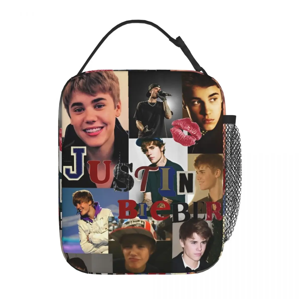 

Hiphop Justin Bieber Insulated Lunch Bag Cooler Bag Meal Container High Capacity Tote Lunch Box Food Storage Bags Office Picnic