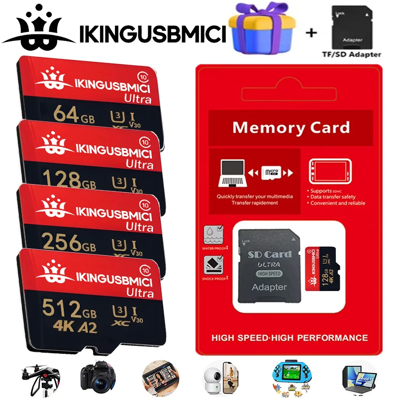 Mini Smartphone Flash Class10 Memory Card Camera 32-64-128-256-512gb Quality Micro Durable High Quality Reliable Class 10 Fast