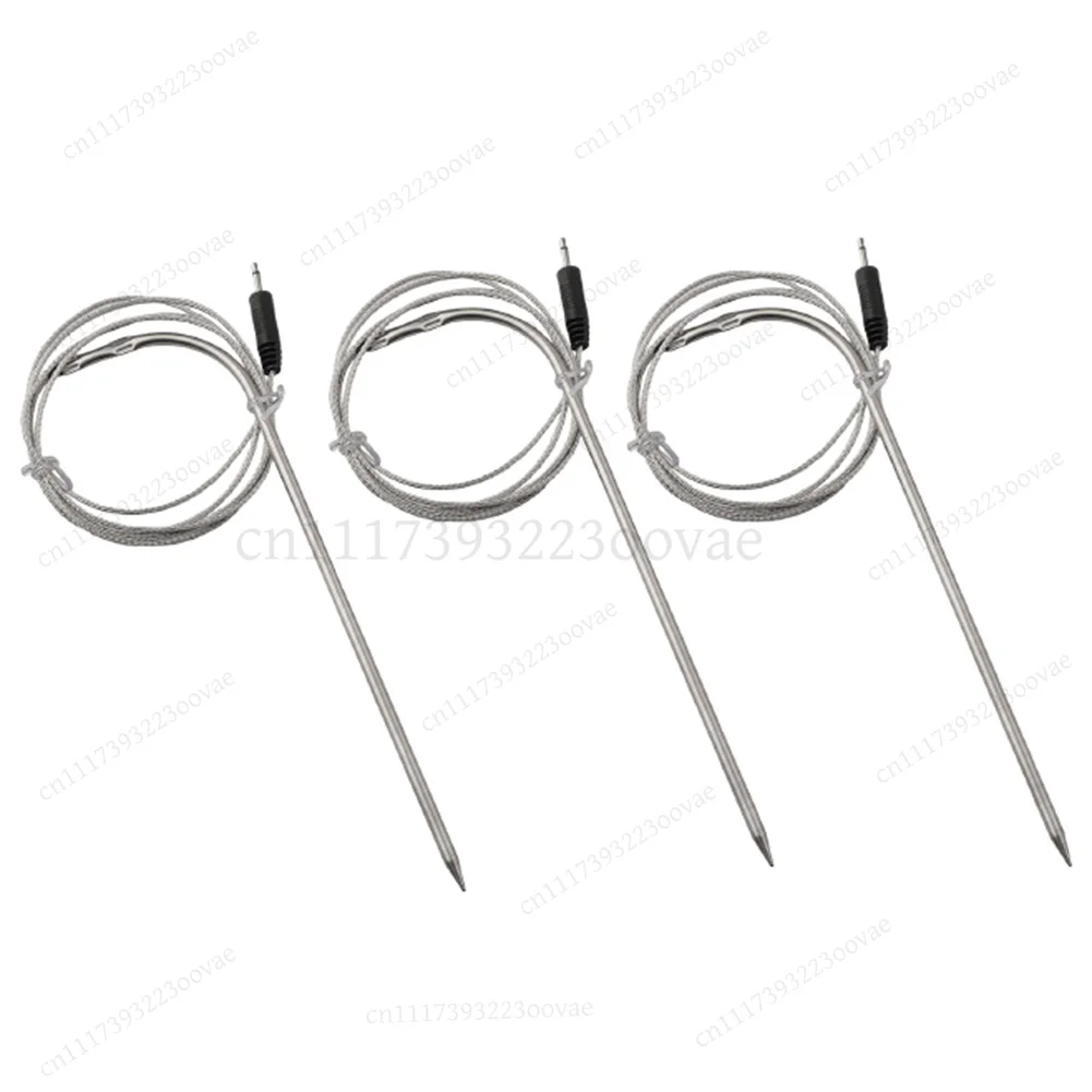 3pcs Pellet Grill Temperature Probe Sensor DC2.5 Connector for BBQ Thermometer, Replacement Parts