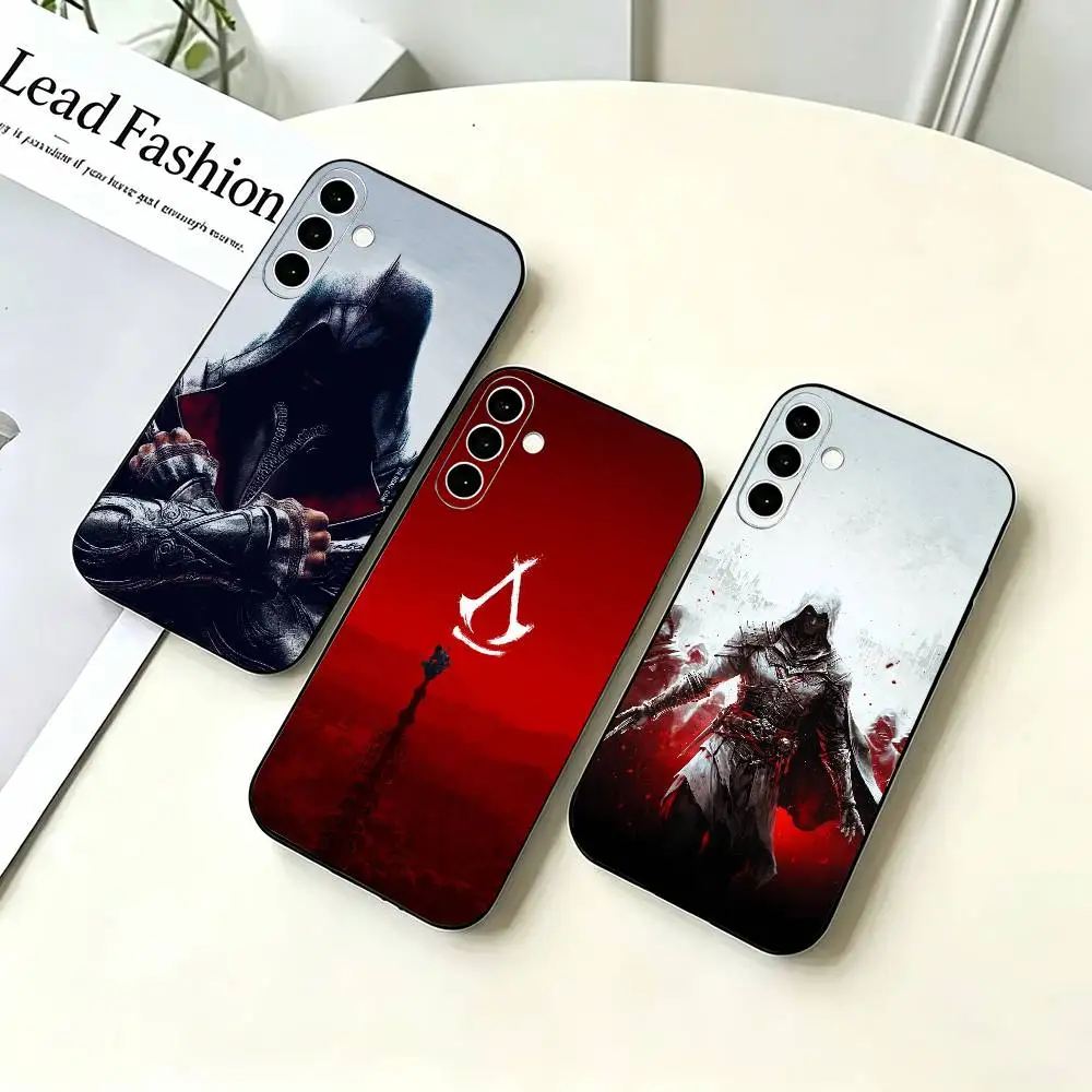Cool A-Assassin-game jump-shadow  Black Soft Silicone Phone Case for Samsung A73 20,21,22,31,32,52,53,72