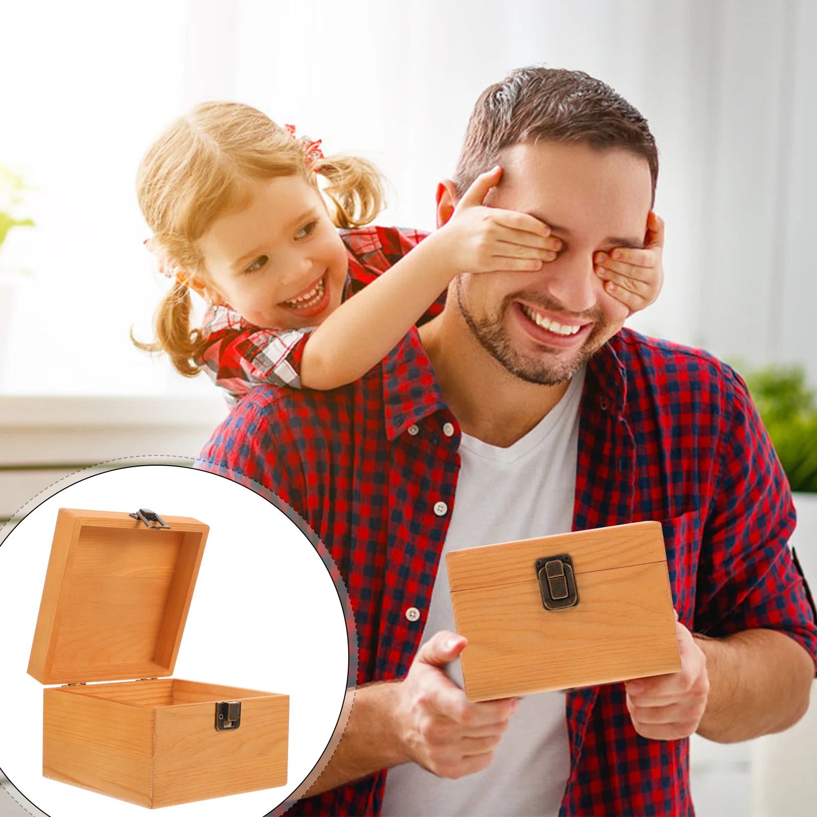 

Vintage Wooden Gift Storage Box Desktop ganizer Container Home Accessories Packaging Case Gift Packaging Case
