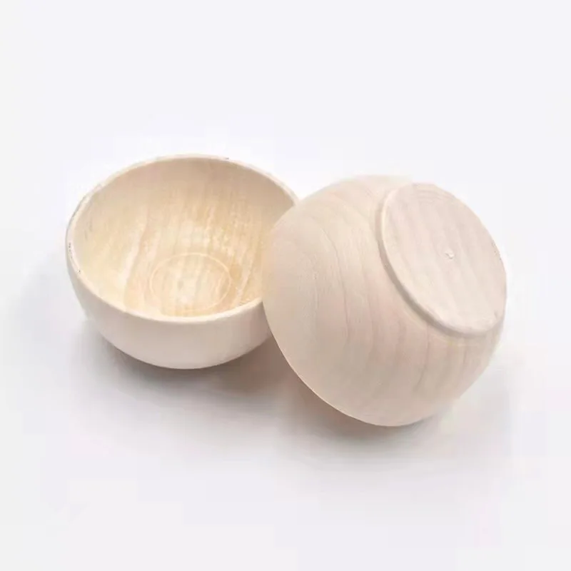 5pcs unfinished wooden bowls 57x30mm and 10pcs 40x24mm DIY handcraft mini bowls for home decoration creative painting projects