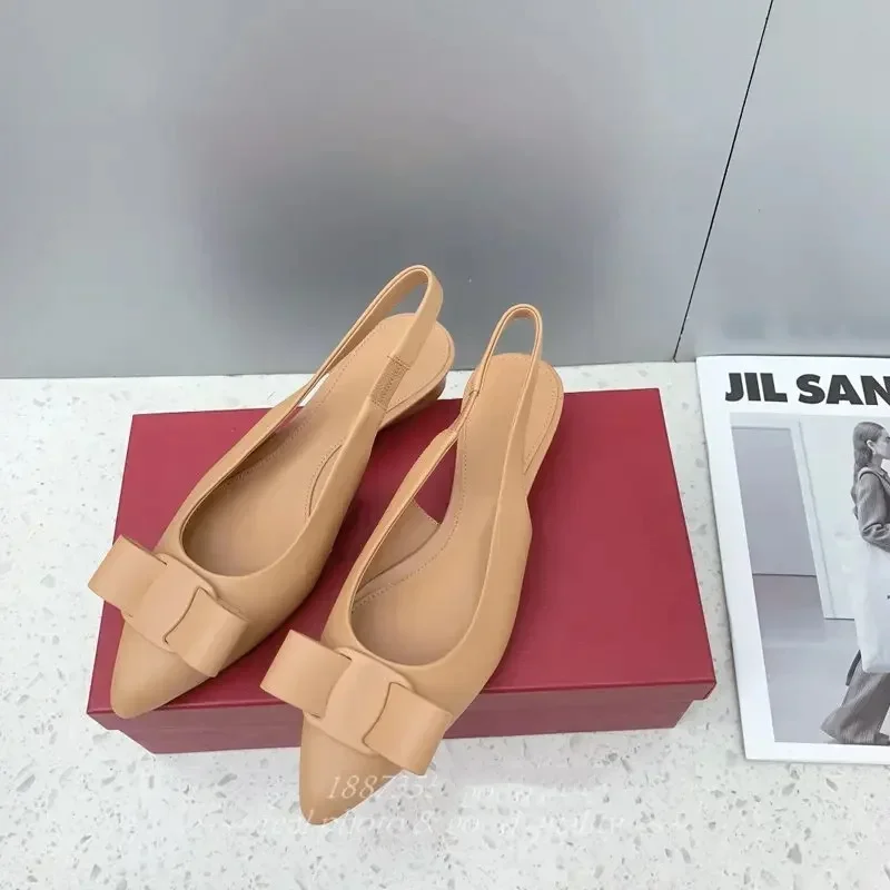 صنادل نسائية جديدة لربيع وصيف 2021 من FANGXITING صنادل نسائية بكعب منخفض وفيونكة ذات فم ضحل صنادل بسيطة