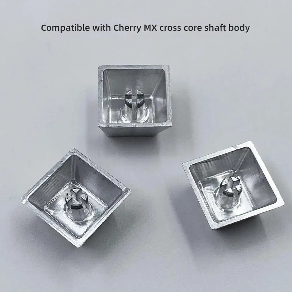1Pc 半透明アルミ合金キーキャップ素材メカニカルキーボード金属カスタマイズされた軽量非退色彫刻シャフトボディ