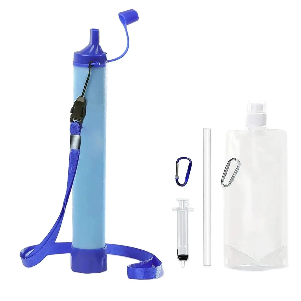 Waterzuiveraar voor buiten – Survival-waterfilter Compacte draagbare luchtreiniger voor kamperen, wandelen en voorbereiding op noodsituaties - afbeelding 2