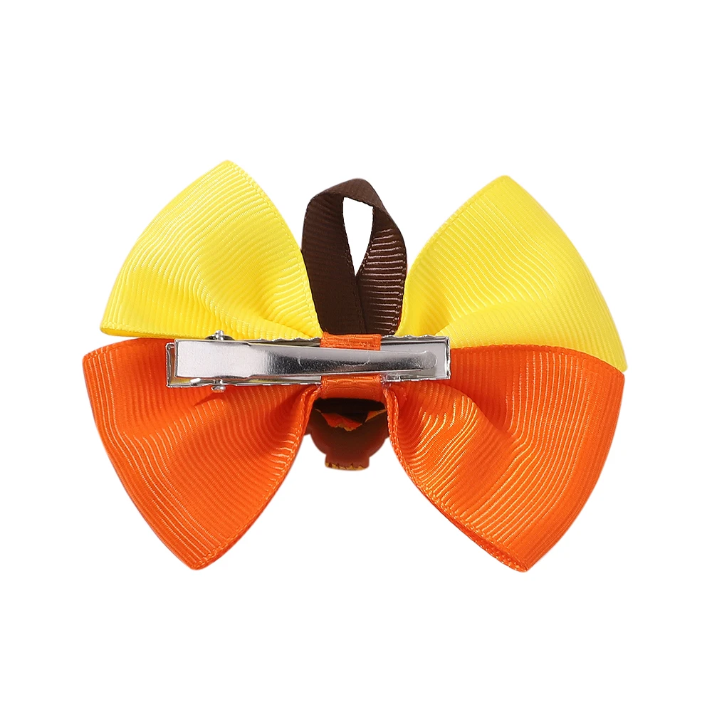 2 pçs/set bebê meninas dia de ação de graças dos desenhos animados turquia arcos grampos de cabelo festivo diy hairpin crianças meninas headwear acessórios para o cabelo