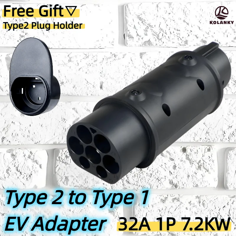 

Новый разъем для зарядки электромобиля типа 2, на тип 1 J1772 ev 7,2 кВт, 32 А, адаптер типа 2 на тип 1, адаптер EVSE для зарядки EV