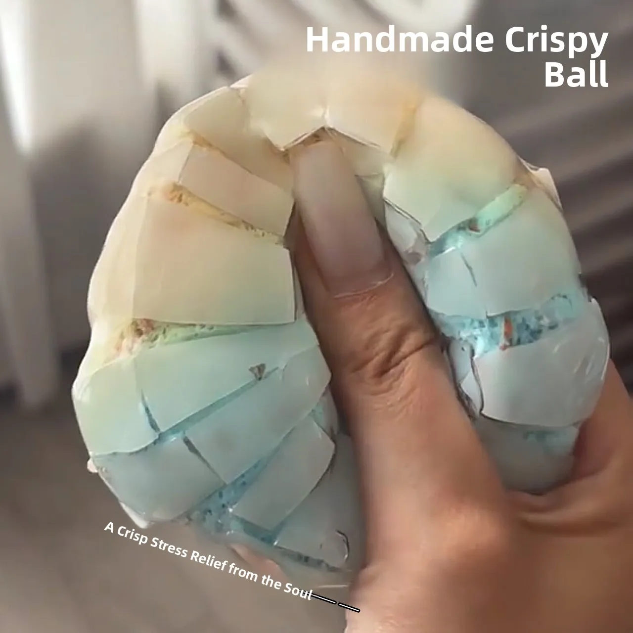 كرة يدوية الصنع لتخفيف التوتر ذات قشرة مقرمشة وقيمة جمالية عالية، لعبة للفتيات تصدر صوتًا، لعبة لتخفيف التوتر على شكل كعكة ال...