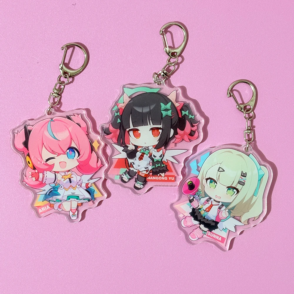Angels of Delusion Nangong Yu Aria Sunna Acryl-Schlüsselanhänger, Game Zenless Zone Zero Kawaii Figur Schlüsselring, Rucksack-Anhänger, Requisiten – Detail 2