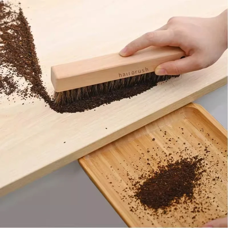 Baking toolsTabletop cleaning brushFlour brushCoffee brushBeech horsehair baking toolsCountertop finishing pizza plate