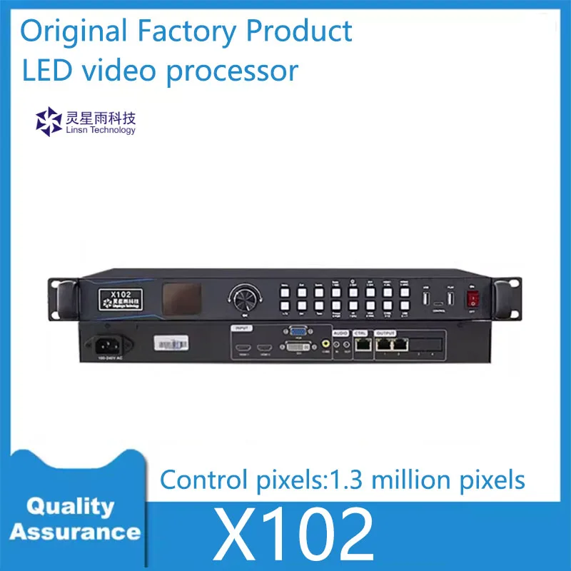 معالج فيديو LINSN X102 HD DVI VGA CV مدخل تيار متردد الجهد مثل X100 الكل في واحد وحدة تحكم في شاشة LED مع بطاقة إرسال Linsn #1