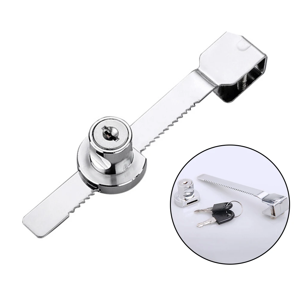 As Shown In The Figure Sliding Glass Door Lock Glass Door Lock Chrome Plated Finish Clamp Fit Mechanism Decorative Appearance