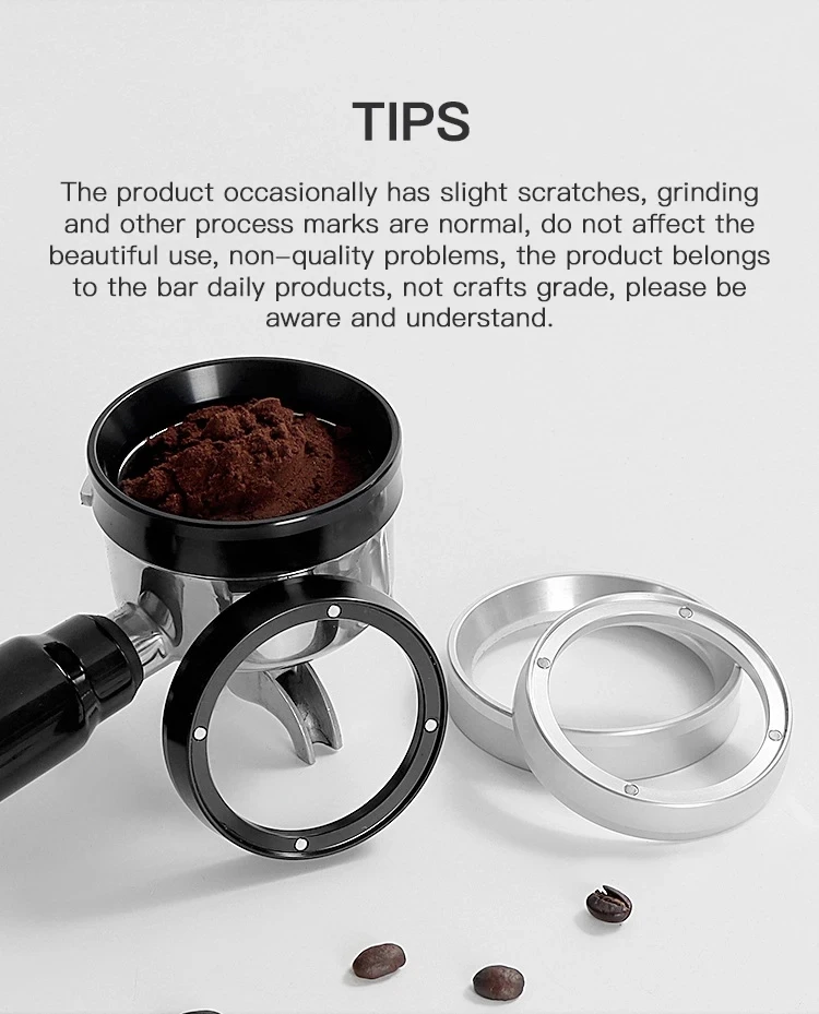 Kaffee Dosier ring 51mm 53mm 58mm Espresso Dosier trichter magnetisch für Delonghi Brevi lle Sieb träger Barista Werkzeuge Zubehör – Detail 12