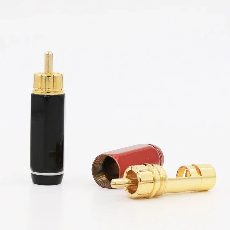 VR002 4pieces 24K Gold Plated High Performance audio RCA Plug 4/pcs