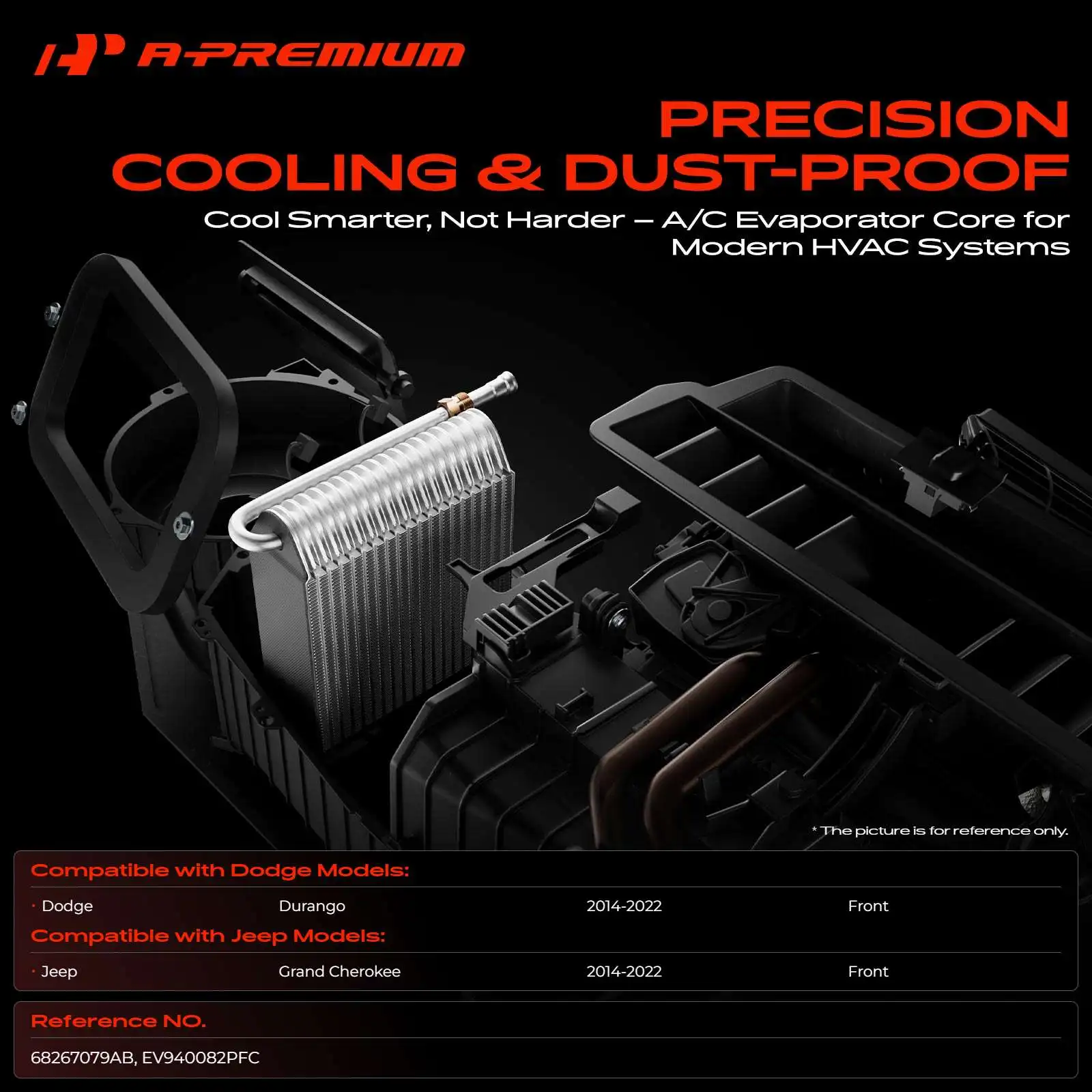 A-Premium Aluminum A/C Evaporator Core for Jeep Grand Cherokee 2014-2022 Dodge Durango 2014-2022