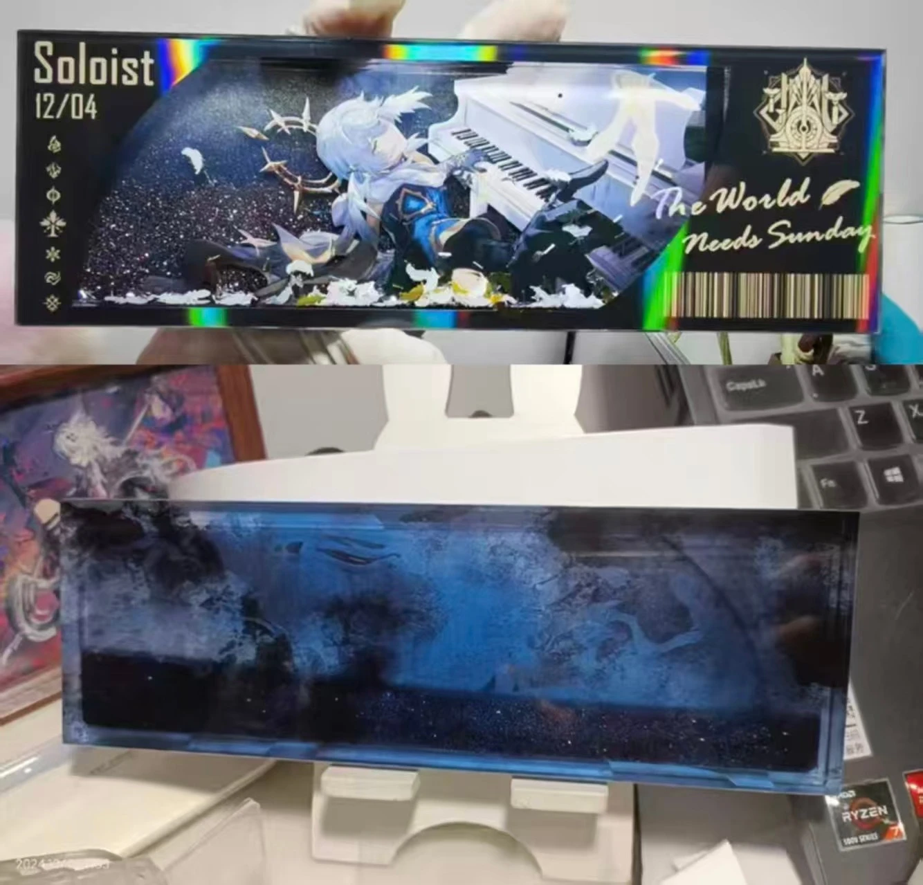 

Honkai: Star Rail colleagues Sunday ambitus PV Laser ticket stub Double layered workmanship quicksand Decoration