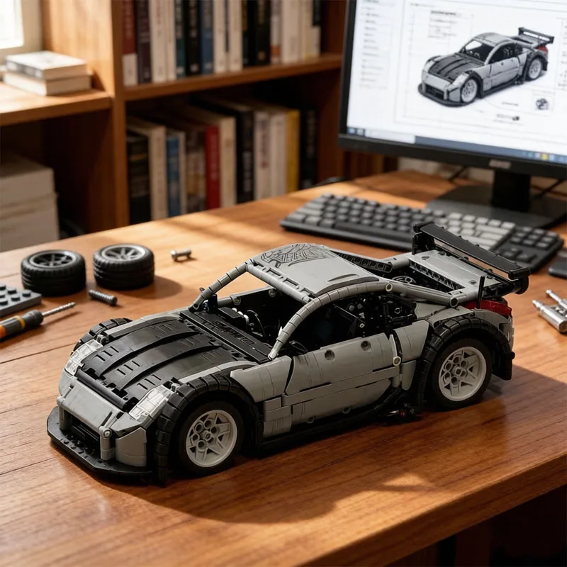 MOC-220078 Building Block Set Super Sports Car 350Z Convertible Car Model 1327 Pieces Birthday Gift Christmas Toy
