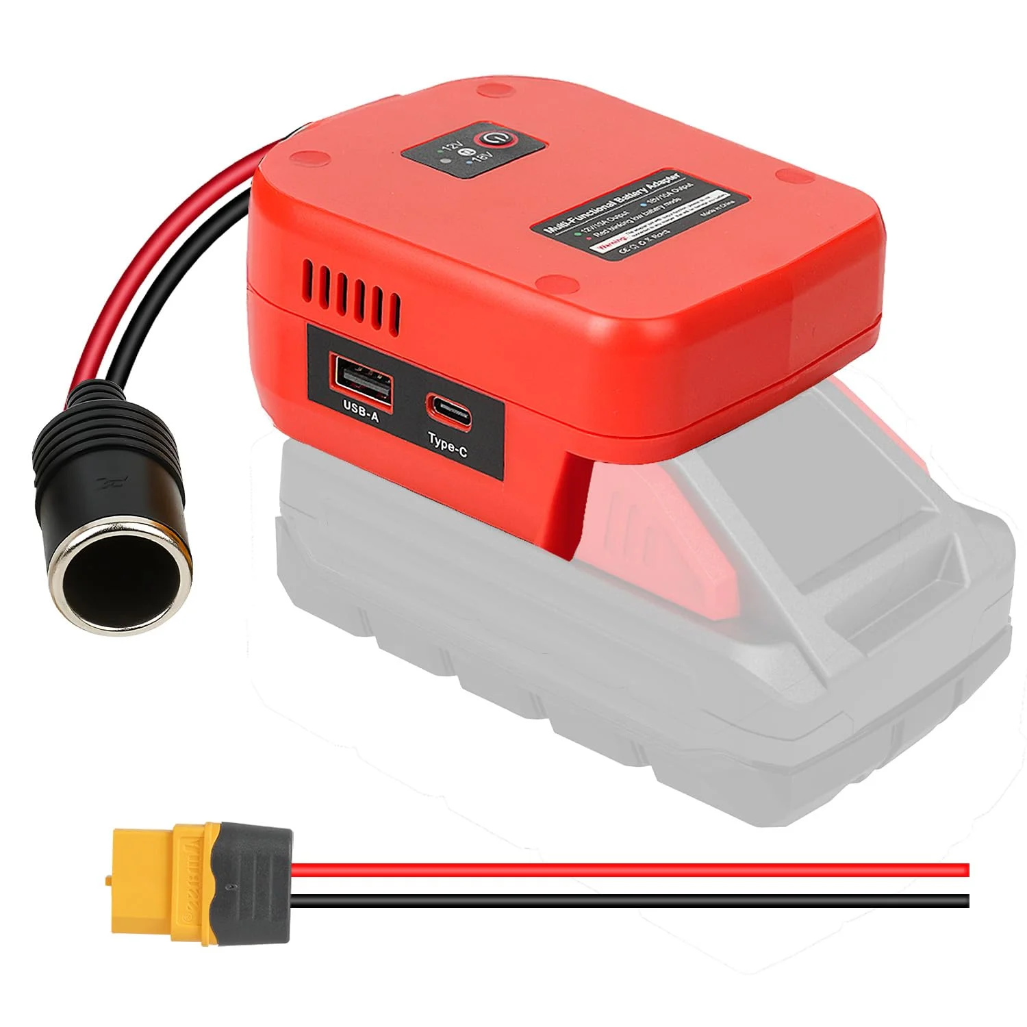 

18V to 12V Step-Down Converter for Milwaukee M18 18V for Power Battery Adapter Wheel, DC 12V 10A 120W Buck Converter Regulator