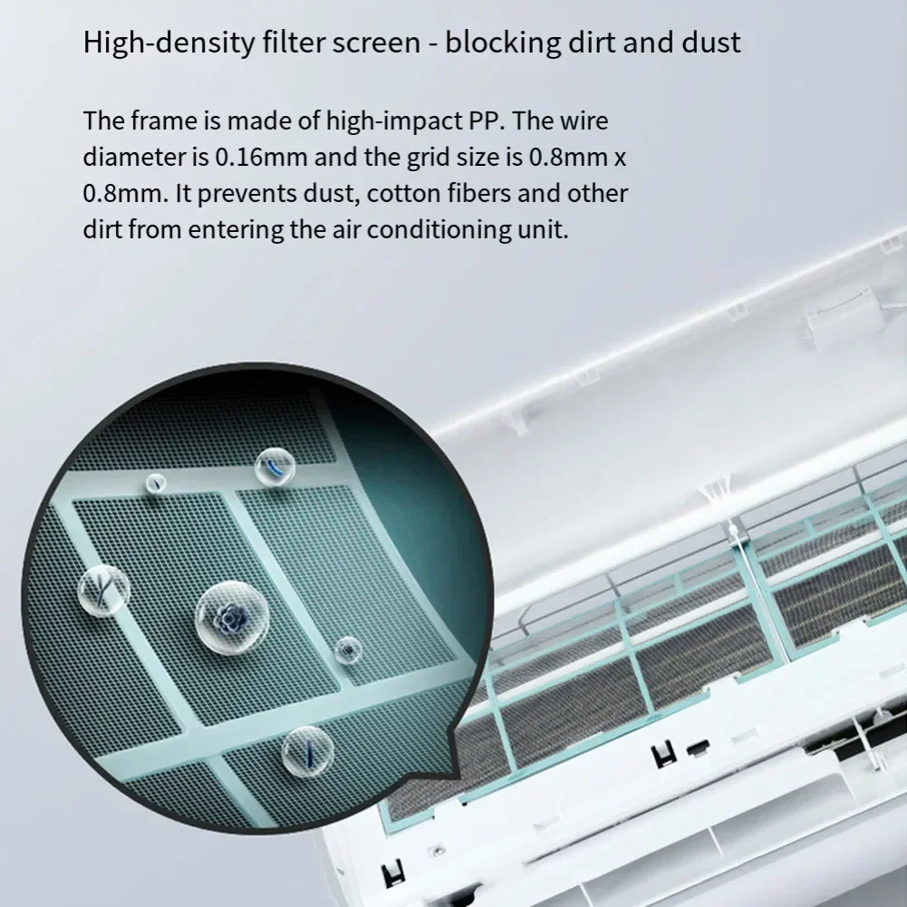For Midea Air Conditioner Filter Accessories Indoor Unit Hanging Anti-dust Net Air Conditioner Parts Air Air Conditioning Filter