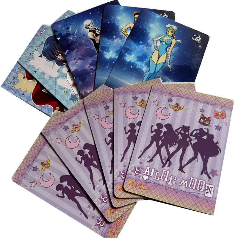 

Pretty Guardian Sailor Moon Cartoon Creative Novelty DIY Popular Characters Multiple Student Classic Rare Collection Cards