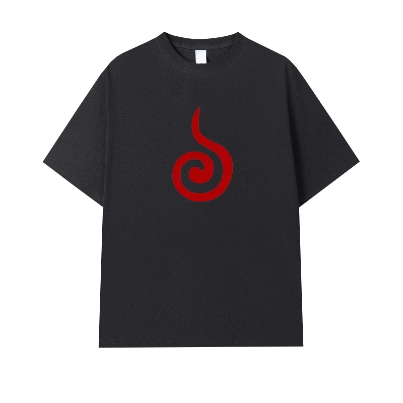 Uzumaki Naruto Sasuke Childhood Same Short Sleeved T-shirt for Men Naruto Anime Cosplay 2026 Summer New Dressing Top Streetwear