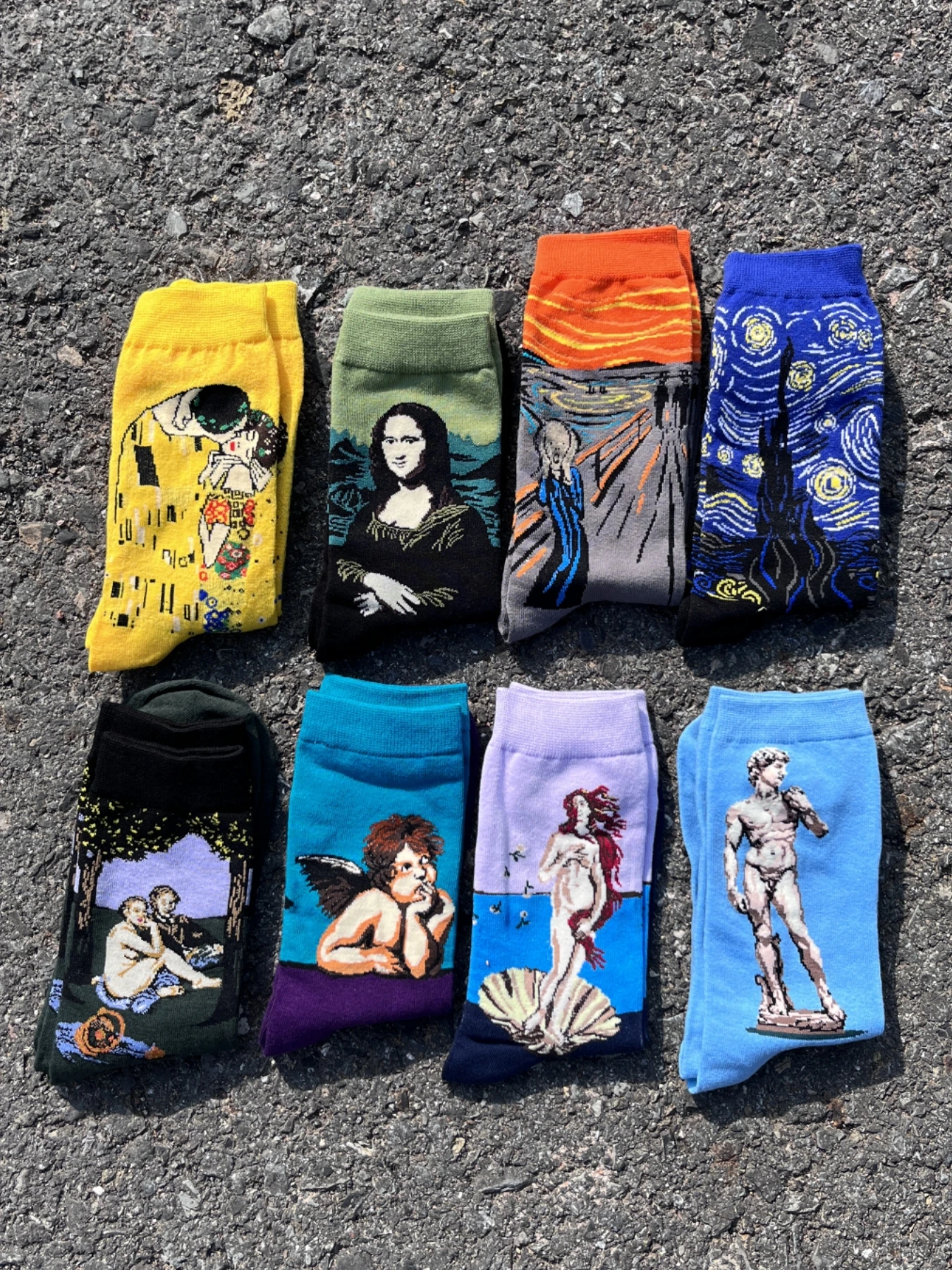 

5 пар носков для мужчин, звездная ночь, ретро, женские носки с индивидуальным искусством Ван Гога, носки с картиной маслом, забавные носки Happy, мужские носки