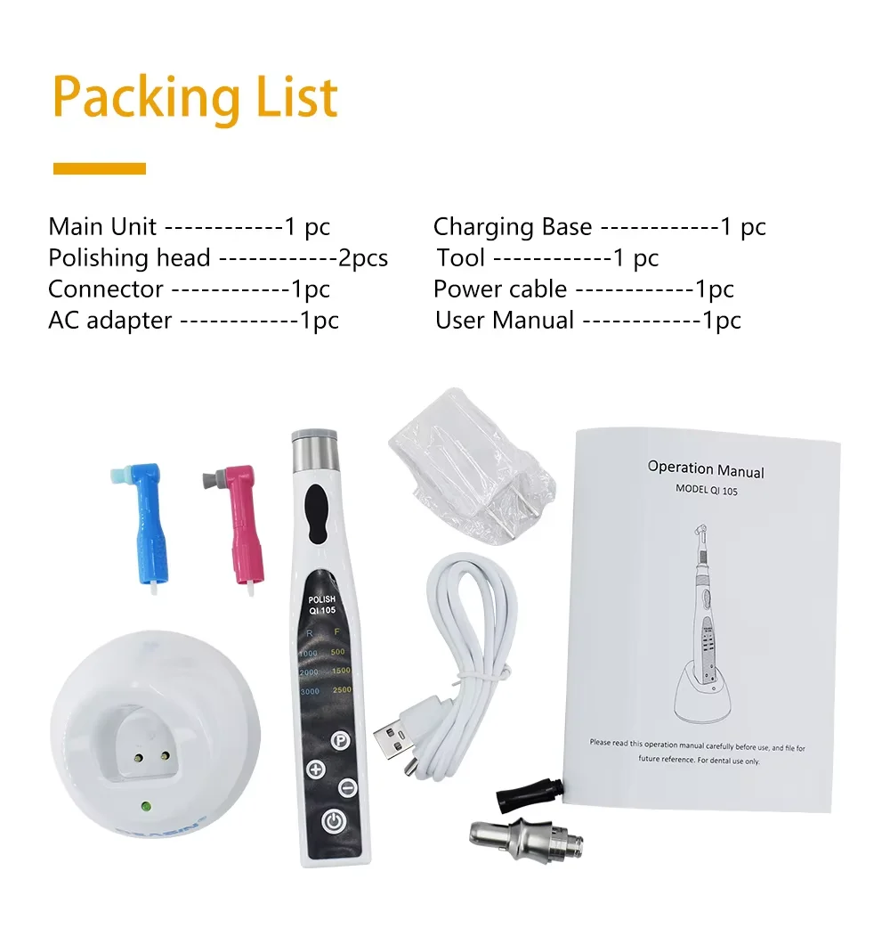 Motor Pemoles Listrik Handpiece Putar Tanpa Kabel