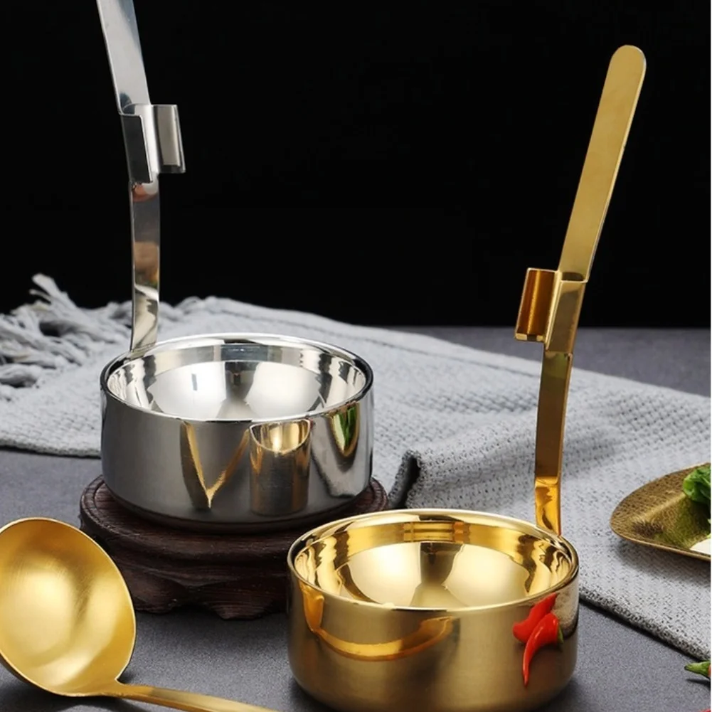 Double Layer Stainless Steel Spoon Rack Korean Design Ergonomic Handle Spoon Holder 21.4 x 9.8 cm Mirror Finish