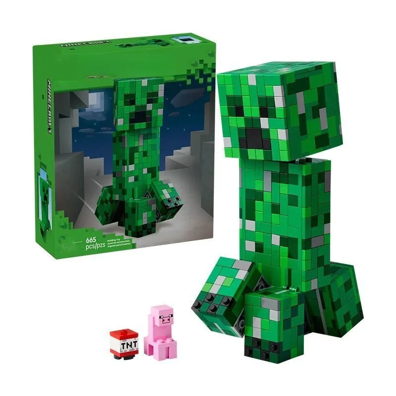 

665PCS 21276 Universe The Creeper Figure Detailed Moc diy Building Blocks Birthday Toys Gift for Minecraftses Fans