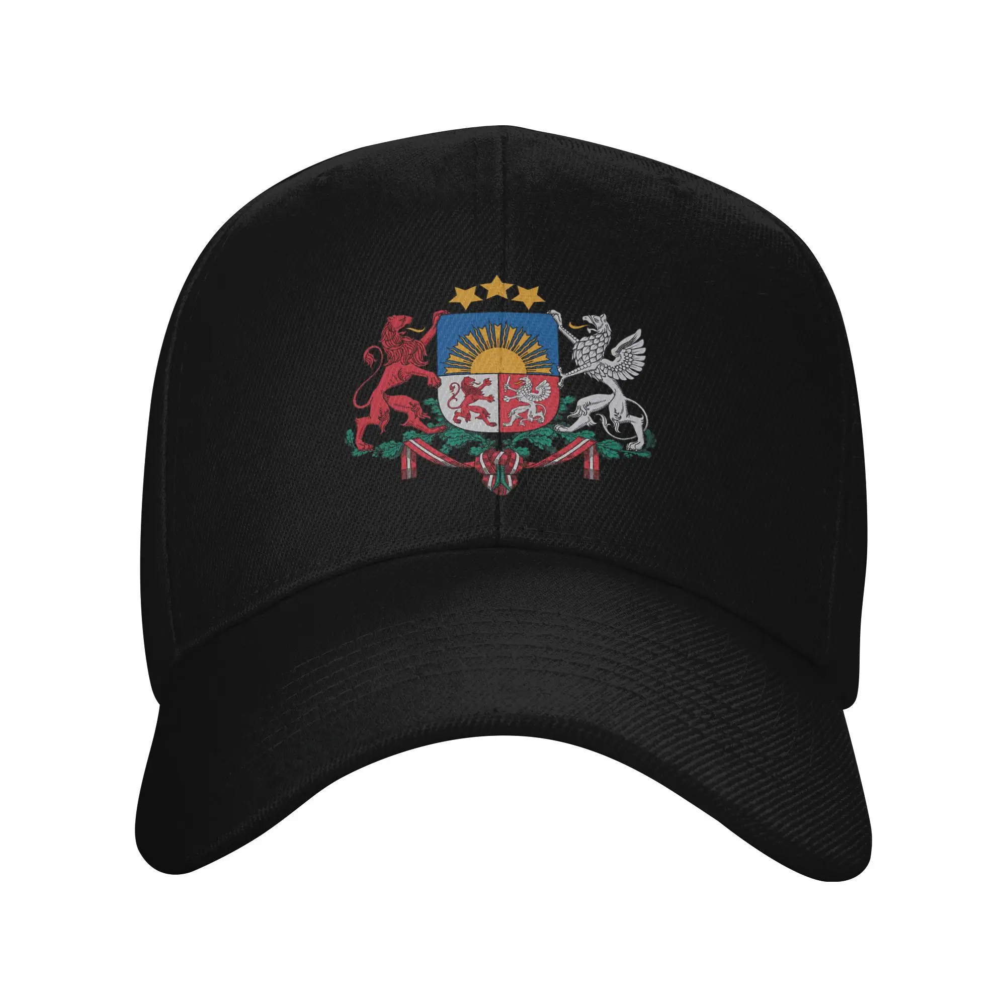Latvia coat of arms Trendy Baseball Cap Mountain Climbing Unisex Snapback Cap