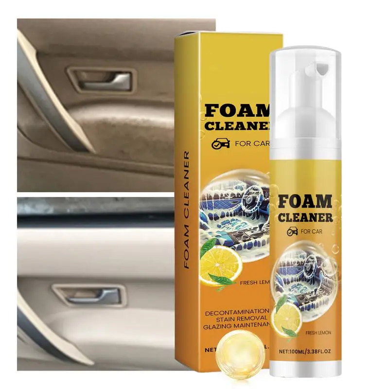 Car Interior Foam Cleaner Car Refinisher Cleaner Long-Lasting Car Seat Foam Cleaner Effective Car Interior Foam Refinisher 100ml