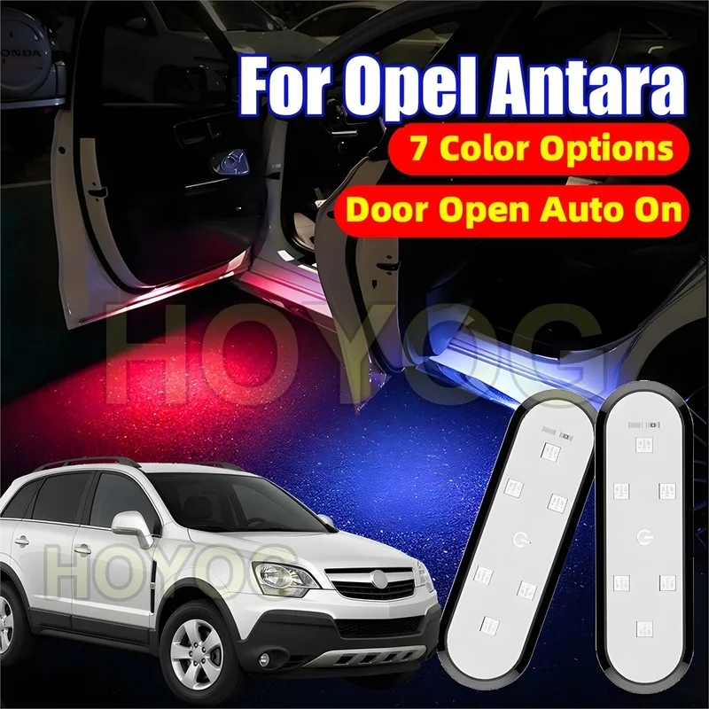 Fit for Opel Antara 2006-2015 USB Rechargeable LED Car Door Courtesy Light with a Magnetic Sensor and No-Drill Installation