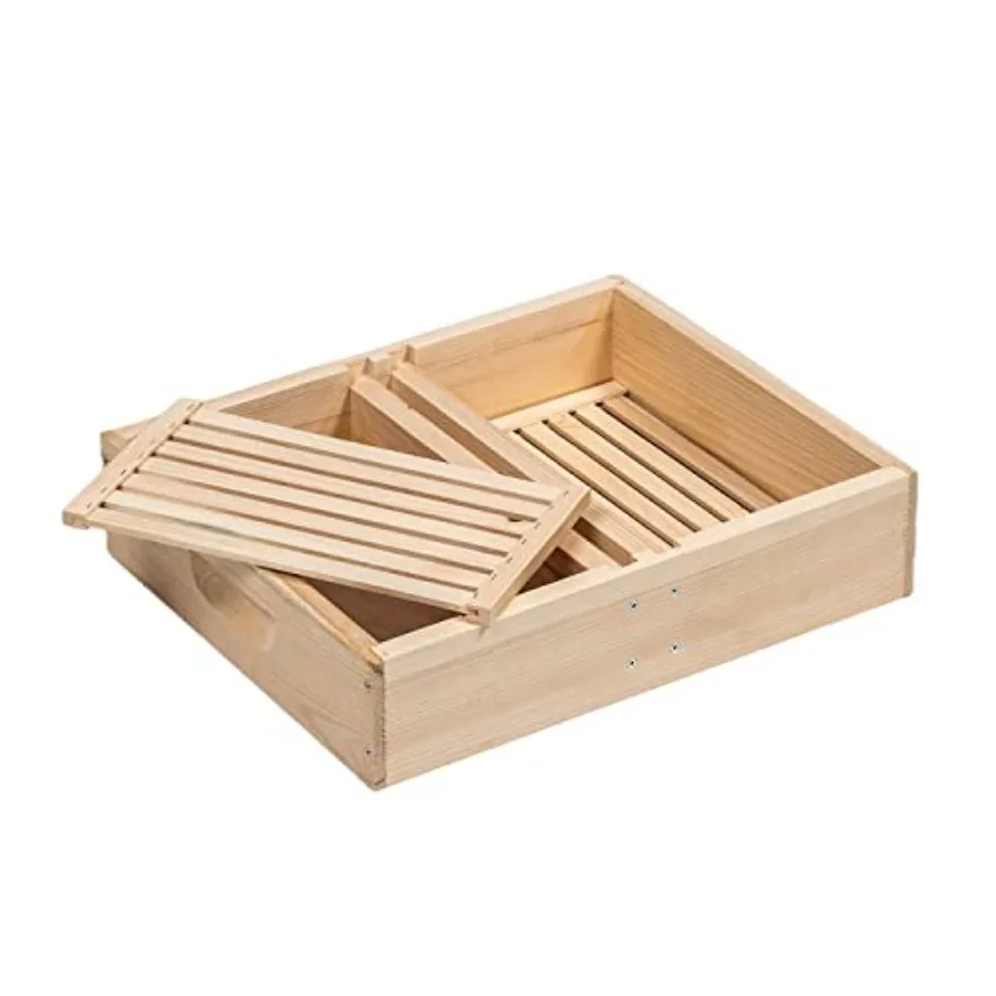 

Кормушка Stoney Acres для пчел с поплавками для 10-рамочного улья, собранная из сосны, ручная работа (Амиш)