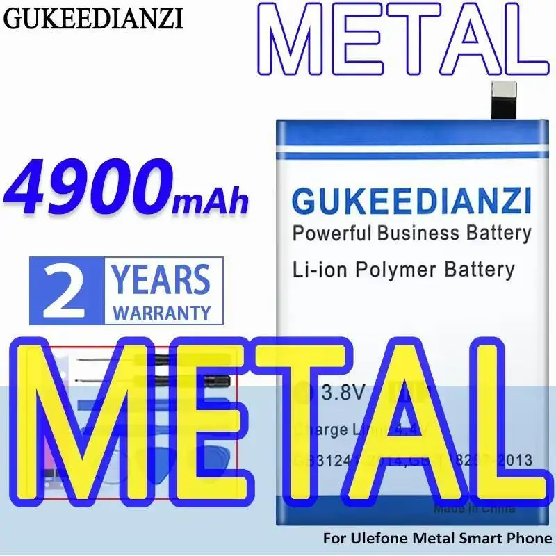 

Lightweight For Ulefone Metal Smart Phone 4900Mah Mobile Battery