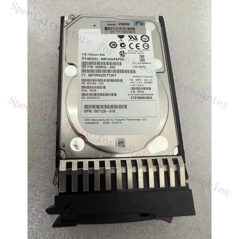 TTT+ for  HPE 1TB 605835-B21 606020-001 6Gb SAS 7.2K 2.5 DL580 G6 G7 HDD Hard Drive NEW